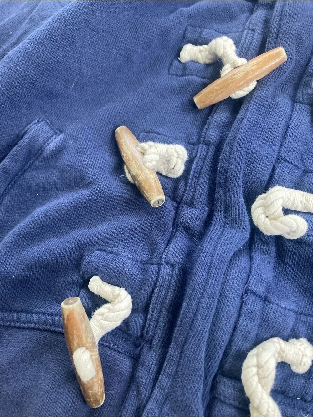 Ralph Lauren Navy Kids Hooded Toggle Sweatshirt